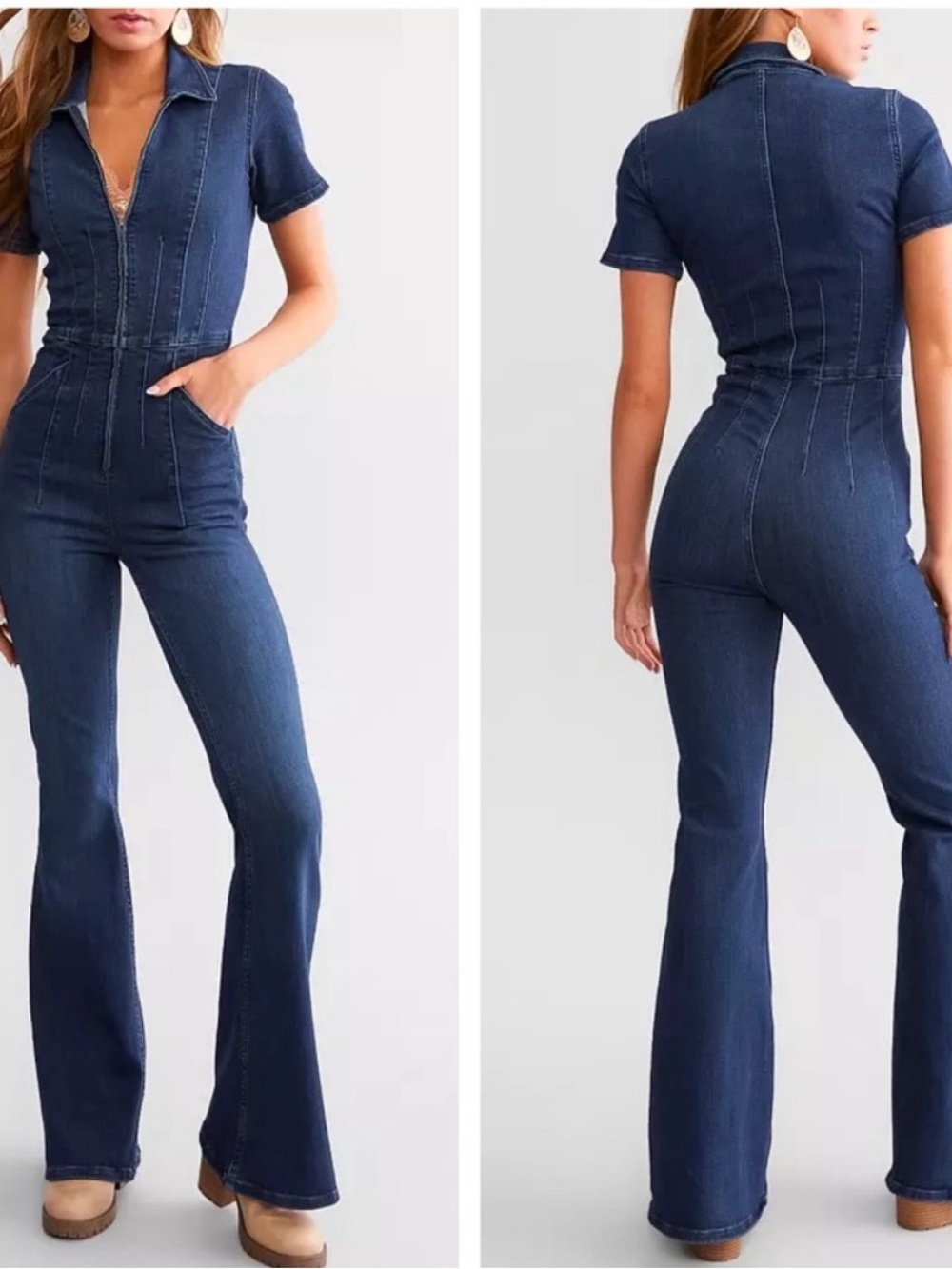 Free People: We The Free Jayde Flare Jumpsuit